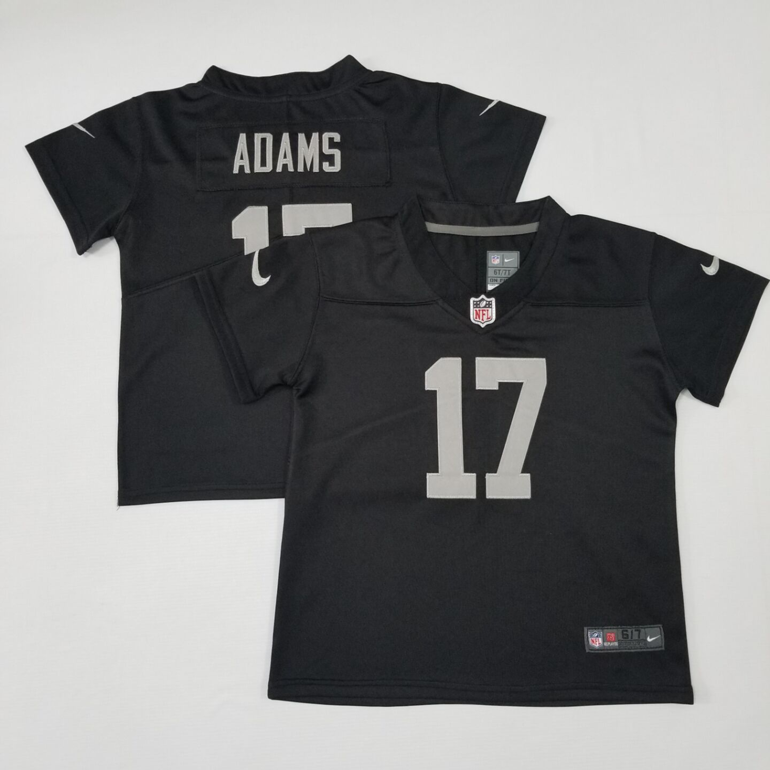 Toddler Nike Las Vegas Raiders #17 Davante Adams Black Team Color Stitched NFL Vapor Untouchable Limited Jersey.png